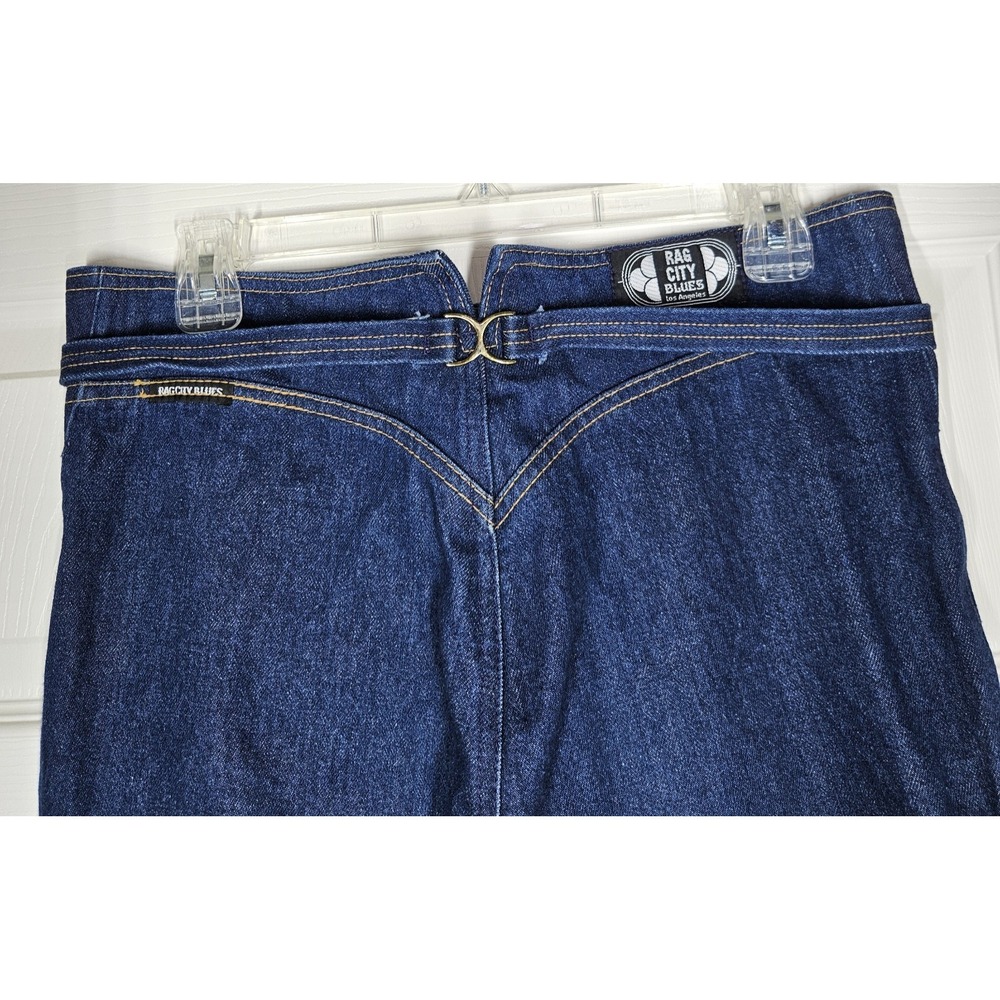 VTG 80's Rag City Blues Jeans Bareback High-Rise sz 31 Straight Leg V Waistline